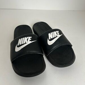 Nike Black and White Slide Sandals